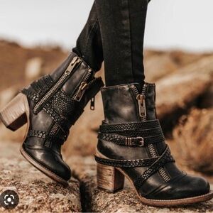 Freebird by Steven Black Heeled Boots